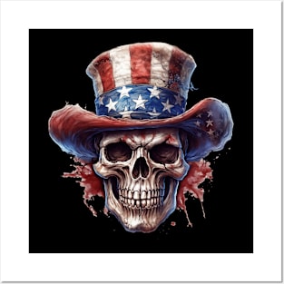 The Skull of Uncle Sam Posters and Art